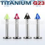 ulckn3 labrets lip rings titanium g23 with acrylic parts labrets chin