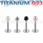 ulpr3 labrets lip rings titanium g23 with acrylic parts labrets chin