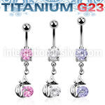 umcdz378 belly rings titanium g23 implant grade belly button