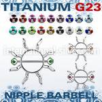 umnp104 straight barbells titanium g23 implant grade nipple