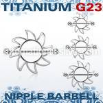 unp103 straight barbells titanium g23 implant grade nipple