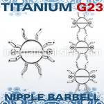 unp104 straight barbells titanium g23 implant grade nipple
