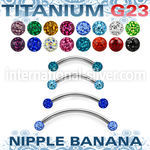 unpbnfr4 titanium curved barbell 4mm ferido glued balls