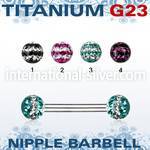unpfr5d straight barbells titanium g23 implant grade nipple
