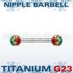 unpfr5r straight barbells titanium g23 implant grade nipple