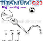 unswnob astm f 136 titanium threadless push in nose screw