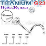unswnoz titanium threadless push in nose screw press fit cz