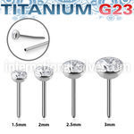 upinz titanium threadless push in top press fit cz