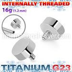 urd3in titanium 3mm flat round shape design top for bars
