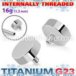 urd4in titanium 4mm flat round shape design top for bars