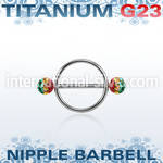 urfnpe5 straight barbells titanium g23 implant grade nipple