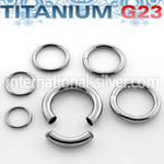 usg seamless segment rings titanium g23 implant grade ear lobe