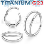 usgsh326 titanium hinged segment hoop 16g double rings