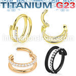 usgsh35t pvd plating titanium hinged segment hoop 16g double