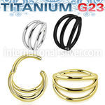 usgsh42 pvd titanium 16g hinged segment hoop triple rings