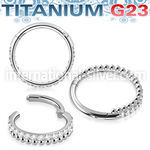usgsh43 titanium hinged segment hoop cnc pave cz chain balls