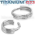 usgsh6 titanium hinged segment hoop triple rings design