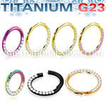 usgtsh11 pvd plating titanium hinged segment hoop cz side