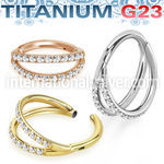 usgtsh38 pvd plating titanium hinged segment hoop fan out cz