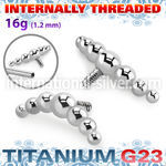 ush2in titanium seven bead balls curved shape top