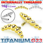 ush2in titanium seven bead balls curved shape top