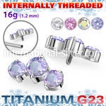 ushz19in titanium top three descending prong cz