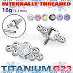 ushz21in titanium top six balls cluster press cz