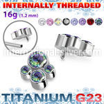 ushz22in titanium top four press cz cluster