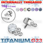 ushz24in titanium top press cz three balls cluster