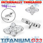ushz31in titanium top two teardrop cz
