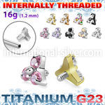 ushz7ins pvd plating titanium triangle top color cz