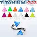 uspuvcn4 spirals twisters titanium g23 with acrylic parts labrets chin
