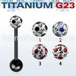 utbbfr5a straight barbells anodized titanium g23 implant grade tongue