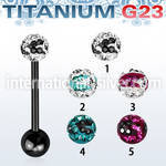 utbbfr5c straight barbells anodized titanium g23 implant grade tongue