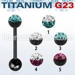 utbbfr5e straight barbells anodized titanium g23 implant grade tongue