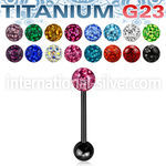 utbbfr6 anodized titanium tonguebarbell ferido ball 5mm ball