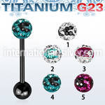 utbbfr6c straight barbells anodized titanium g23 implant grade tongue