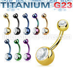 utbn2cg belly rings anodized titanium g23 implant grade belly button