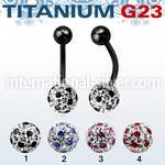 utbnfr8a belly rings anodized titanium g23 implant grade belly button