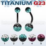 utbnfrge belly rings anodized titanium g23 implant grade belly button
