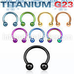 utcbeb horseshoes anodized titanium g23 implant grade belly button