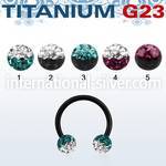 utcbfr5e horseshoes anodized titanium g23 implant grade belly button