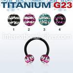 utcbfr6d horseshoes anodized titanium g23 implant grade belly button