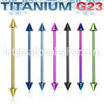 utincn straight barbells anodized titanium g23 implant grade 