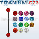 utinfr5 straight barbells anodized titanium g23 implant grade 