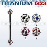 utinfr5a straight barbells anodized titanium g23 implant grade 