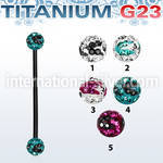 utinfr5c straight barbells anodized titanium g23 implant grade 