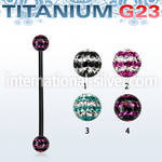 utinfr5d straight barbells anodized titanium g23 implant grade 