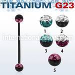 utinfr5e straight barbells anodized titanium g23 implant grade 