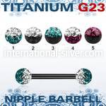 utnpfr5e straight barbells anodized titanium g23 implant grade nipple